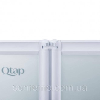 Штора на ванну Qtap Gemini WHI401114RP4 110x140 см изготовлена из матового стекл. . фото 4