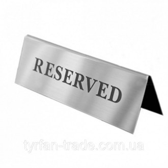 Табличка на стіл із металу Reserved
з вашим логотипом або текстом
Розмір
100х70 . . фото 6
