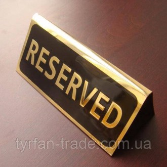 Табличка на стіл із металу Reserved
з вашим логотипом або текстом
Розмір
100х70 . . фото 5