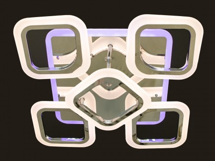 Потолочная люстра с пультом и LED подсветкой, цвет хром, 80W на 12 кв.м AS8060-4. Одесса. фото 1 Потолочная люстра с пультом и LED подсветкой, цвет хром, 80W на 12 кв.м AS8060-4. Одесса. фото 1