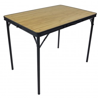 Бамбукова стільниця та пофарбування каркасу в чорний колір надають столу Bo-Camp. . фото 2