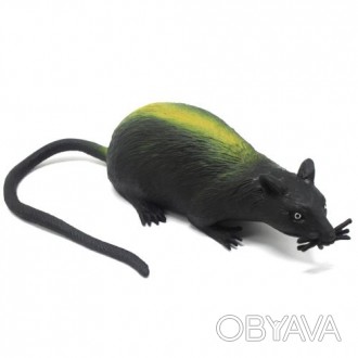Забавная игрушка-антстресс в виде крысы с длинным хвостом. Выполнена из мягкой р. . фото 1