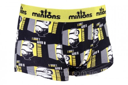 Стильні та веселі труси-боксери Minions Minion I Don'T Give Cube 1-pack black/ye. . фото 2