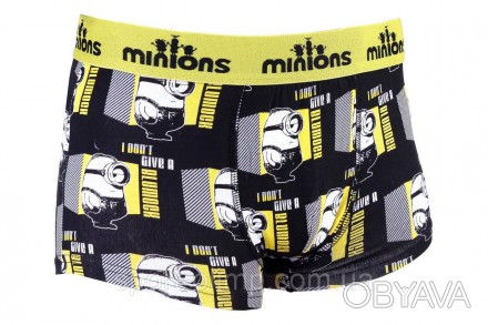 Стильні та веселі труси-боксери Minions Minion I Don'T Give Cube 1-pack black/ye. . фото 1