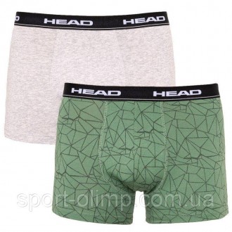 Універсальні чоловічі труси-боксери Head Mesh Print Boxer 2-pack green / gray - . . фото 2