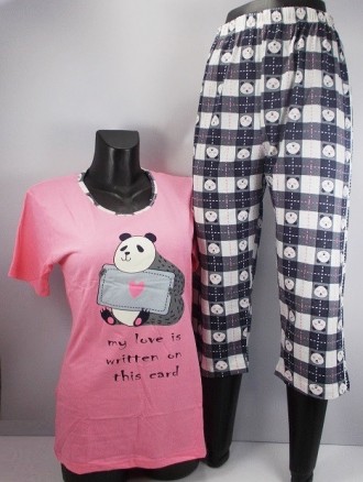 Женская пижама футболка и штаны
Очень хорошее качество
Состав 100% хлопок
Обхват. . фото 3