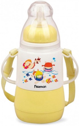 Бутылочка детская для кормления Fissman Babies "Забавное купание" 150мл с ремешк. Каменское. фото 1 Бутылочка детская для кормления Fissman Babies "Забавное купание" 150мл с ремешк. Каменское. фото 1