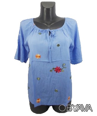Блуза женская летняя штапель
Ткань очень легкая и приятная, в жару не парит
Сост. . фото 1