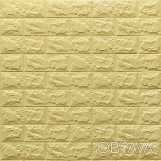 Самоклеющаяся декоративная 3D панель желто-песочный кирпич 700x770x7мм
Декоратив. . фото 1