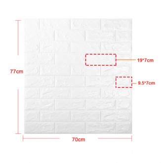 Декоративная 3D панель самоклейка под кирпич Белый Матовый 700х770х5мм
Декоратив. . фото 9