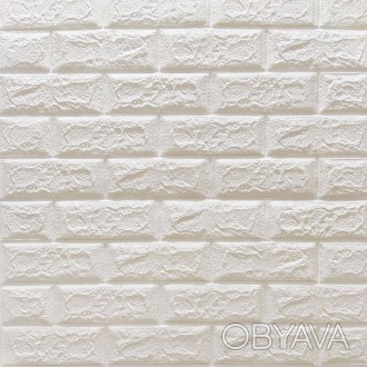 Декоративная 3D панель самоклейка под кирпич Белый Матовый 700х770х5мм
Декоратив. . фото 1