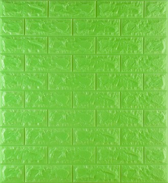 Самоклеящаяся декоративная 3D панель под зеленый кирпич
3D панели самоклейки под. . фото 2