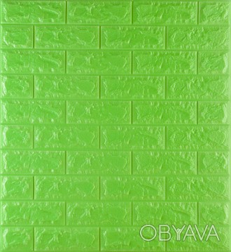 Самоклеящаяся декоративная 3D панель под зеленый кирпич
3D панели самоклейки под. . фото 1