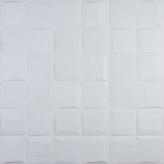 Самоклеящаяся 3D панель белые рваные кубики 700x700x8мм3D панели самоклейки белы. . фото 2