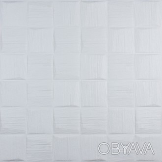 Самоклеящаяся 3D панель белые рваные кубики 700x700x8мм3D панели самоклейки белы. . фото 1