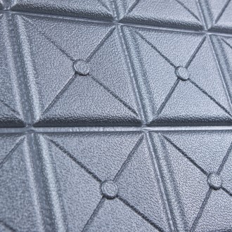 Самоклеящаяся 3D панель квадрат серебро 700x700x8мм3D панели самоклейки квадрат . . фото 4