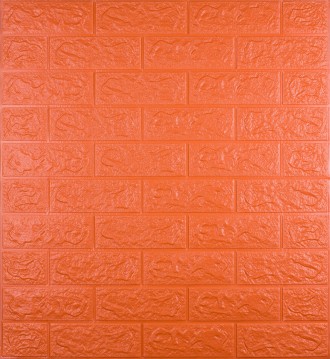 Самоклеющаяся декоративная 3D панель под оранжевый кирпич 700x770x5 мм
3D панели. . фото 2