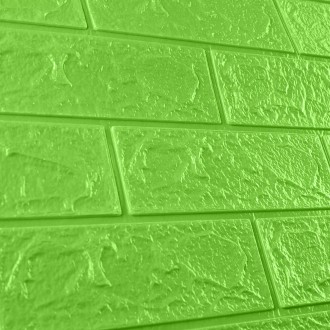 Самоклеящаяся декоративная 3D панель под зеленый кирпич 3 мм
3D панели самоклейк. . фото 5