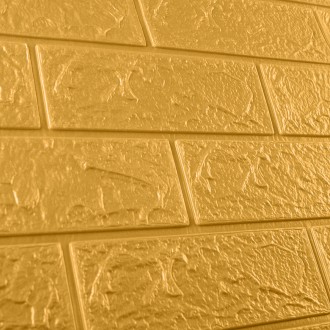 Самоклеящаяся декоративная 3D панель под золото кирпич 3 мм
3D панели самоклейки. . фото 5