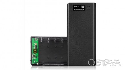 Корпус Power Bank c дисплеем LCD 8*18650 2*USB 5V 2.8A черный. Элементы питания . . фото 1