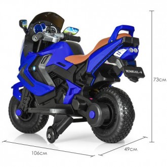 2мот18W, 2аккум6V4, 5A, руч.газу, рез.колес, USB, TF, муз, шкір. сид, син.. . фото 5