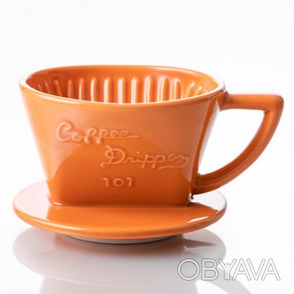 Пуровер Cafec Arita Trapezoid Dripper 101 Orange - це керамічна воронка для гібр. . фото 1