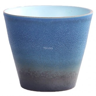 Китайская керамическая пиала для чая, 70 мл “Синий сапфир”, Синяя, Конусообразна. . фото 2
