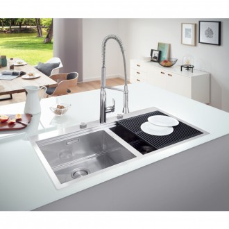 Кухонна мийка Grohe Sink 31584SD0 виготовлена з нержавіючої сталі, що гарантує ї. . фото 7