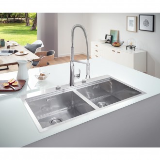 Кухонна мийка Grohe Sink 31584SD0 виготовлена з нержавіючої сталі, що гарантує ї. . фото 5