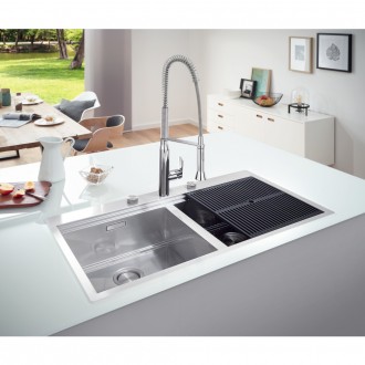 Кухонна мийка Grohe Sink 31584SD0 виготовлена з нержавіючої сталі, що гарантує ї. . фото 6