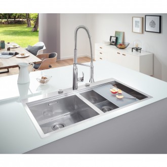 Кухонна мийка Grohe Sink 31584SD0 виготовлена з нержавіючої сталі, що гарантує ї. . фото 8