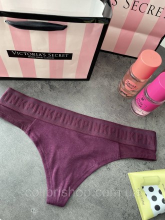 
Хлопковые трусики-стринги от Victoria's Secret выполнены из хлопкового . Остают. . фото 2