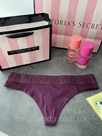 
Хлопковые трусики-стринги от Victoria's Secret выполнены из хлопкового . Остают. . фото 3