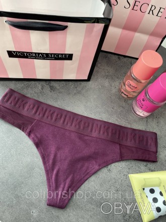 
Хлопковые трусики-стринги от Victoria's Secret выполнены из хлопкового . Остают. . фото 1