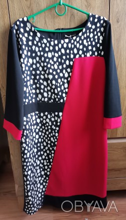 Плаття чорно-бордове Kiara Contini, Італія. Розмір - L.
Нове, з біркою. 67% Пол. . фото 1