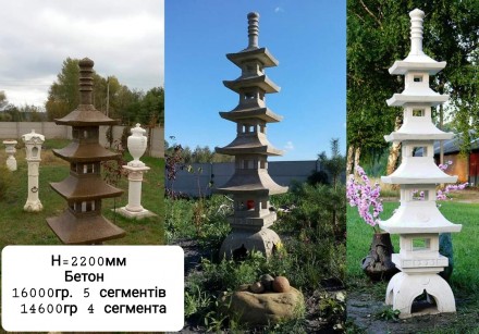 Фонарь-пагода в японском стиле 2600 грн. Бетон+крошка каменная (классический вар. . фото 12