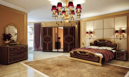 Спальня Мартіна продукується в кольорах радіка махонь і радіка беж. Ліжко 160х20. . фото 4