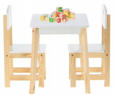 Білий столик з масиву дерева - ідеальний предмет меблів для кожної дитини. Стіл . . фото 3