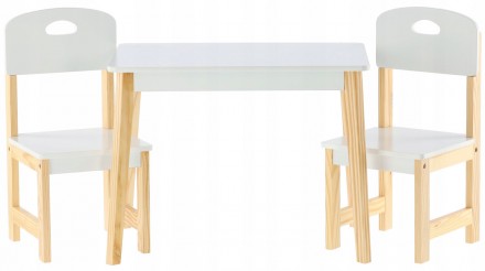 Білий столик з масиву дерева - ідеальний предмет меблів для кожної дитини. Стіл . . фото 2