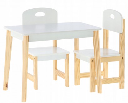 Білий столик з масиву дерева - ідеальний предмет меблів для кожної дитини. Стіл . . фото 4