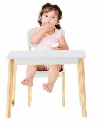 Білий столик з масиву дерева - ідеальний предмет меблів для кожної дитини. Стіл . . фото 5