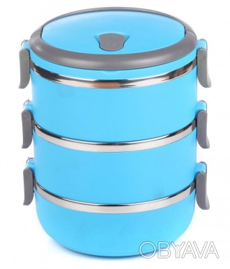 Термо-ланч бокс lunchbox бокс из нержавеющей стали Lunchbox Three Layers пищевой