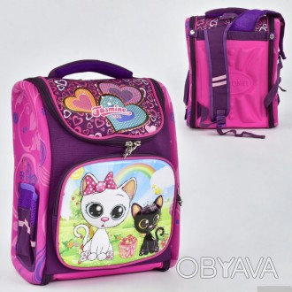 Вместительный и легкий школьный рюкзак подойдет для девочек младшей или средней . . фото 1