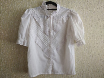 Нарядная блузка рубашка кофточка ,Тайланд. Цвет - молочный.
ПОГ 49 см.
Ширина . . фото 3