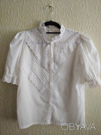 Нарядная блузка рубашка кофточка ,Тайланд. Цвет - молочный.
ПОГ 49 см.
Ширина . . фото 1
