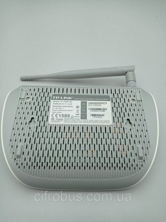 Wi-Fi-ADSL2+ роутер, стандарт Wi-Fi: 802.11n, макс. скорость: 150 Мбит/с, коммут. . фото 7