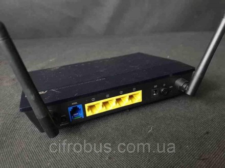 Wi-Fi-ADSL2+ роутер, стандарт Wi-Fi: 802.11n, макс. швидкість: 300 Мбіт/с, комут. . фото 3
