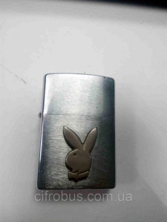 Zippo Playboy Rabbit. Стильна матова срібляста запальничка з логотипом Playboy. . . фото 2