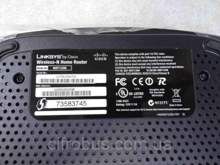 Бездротовий маршрутизатор Wi-Fi роутер Linksys WRT120N.
Внимание! Комісійний тов. . фото 11