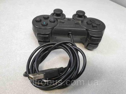 Проводний геймпад для ПК, PS3, PS2, з'єднання через USB, віброотдача, 2 міні-джо. . фото 3